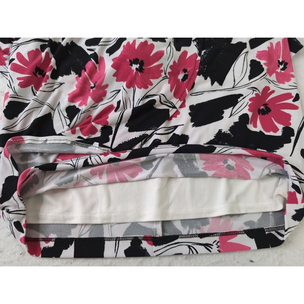 Joseph Ribkoff Sheath Dress Womens 8‎ Floral Short Sleeve Faux Wrap Career Event - Picture 8 of 11